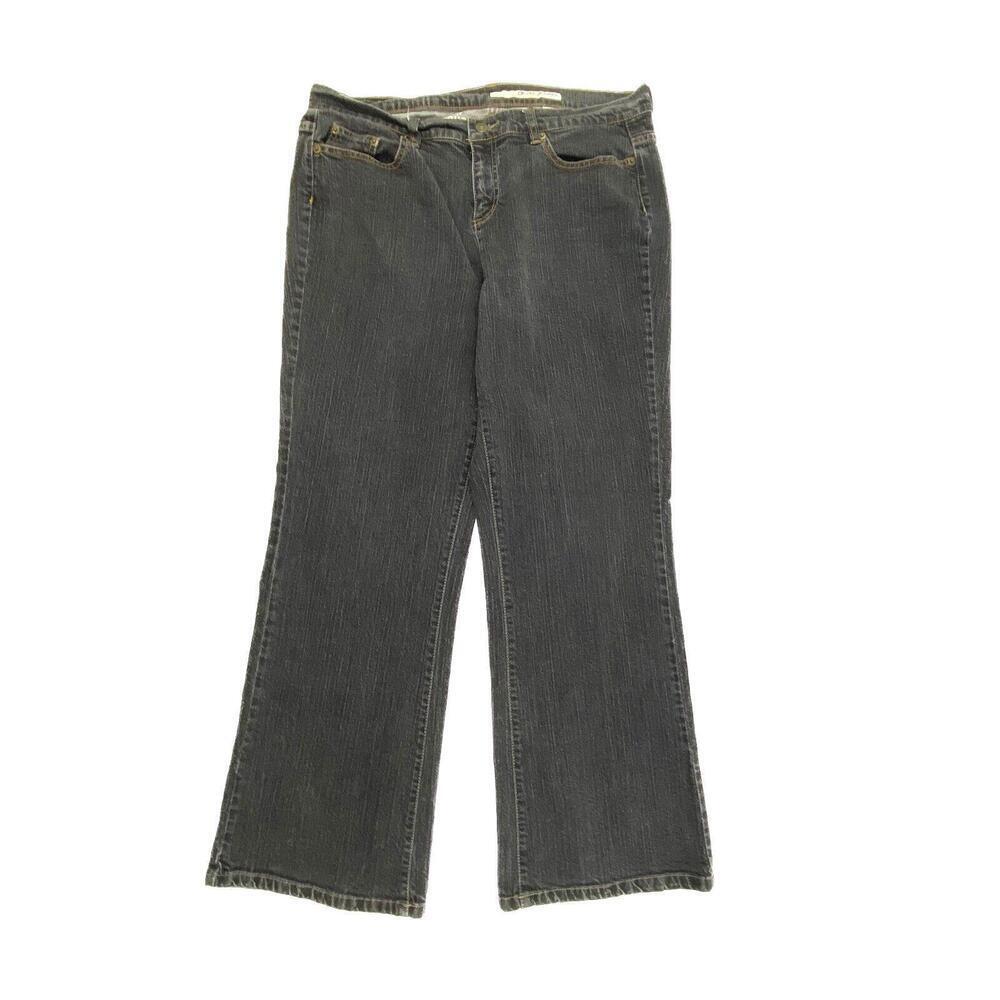DKNY Soho Jean Bootcut Women's‎ size 16 Short Black Denim jeans